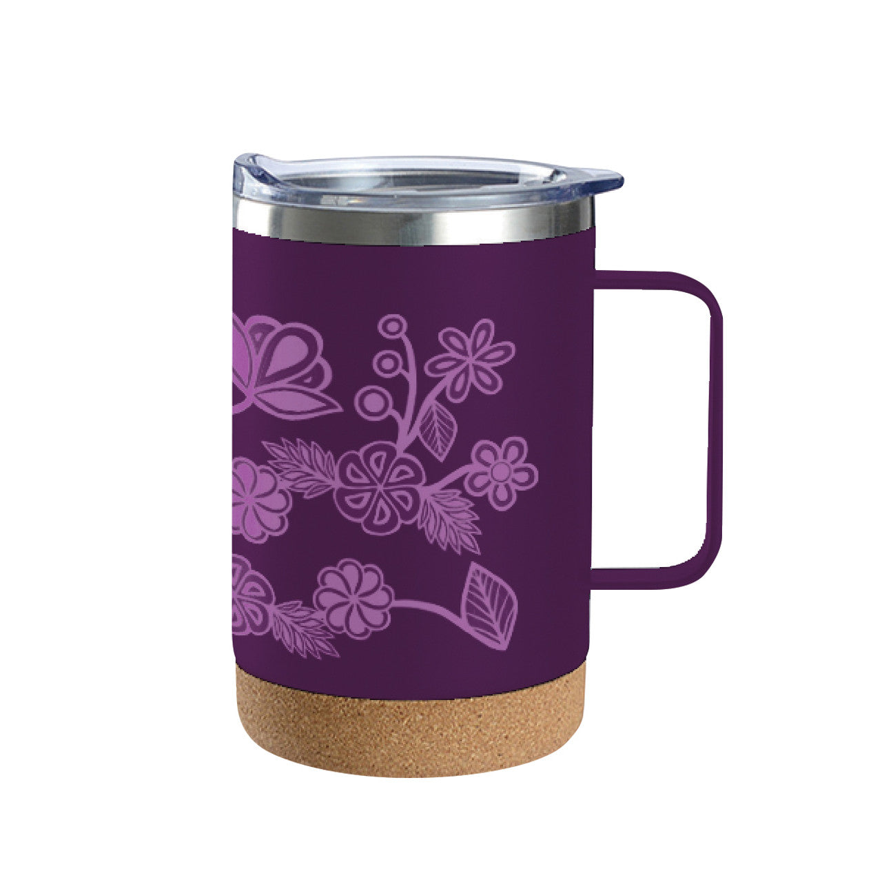 CORK BASE TRAVEL MUGS WITH HANDLE - Garfinkle - Cork Base Travel Mug - House of Himwitsa Art Gallery