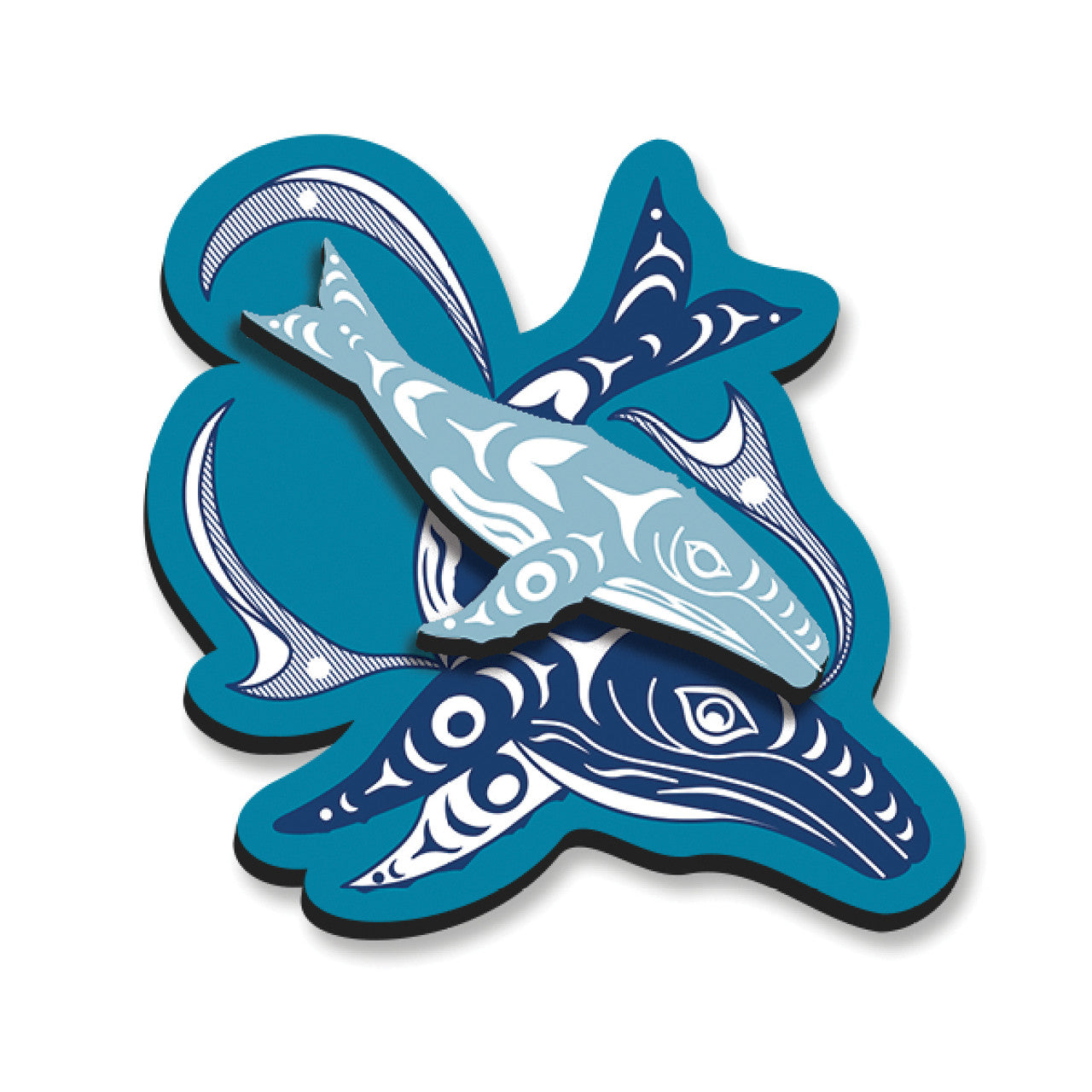 3D MAGNETS - Joe Paul Humpback Whales - M375 - House of Himwitsa Native Art Gallery and Gifts
