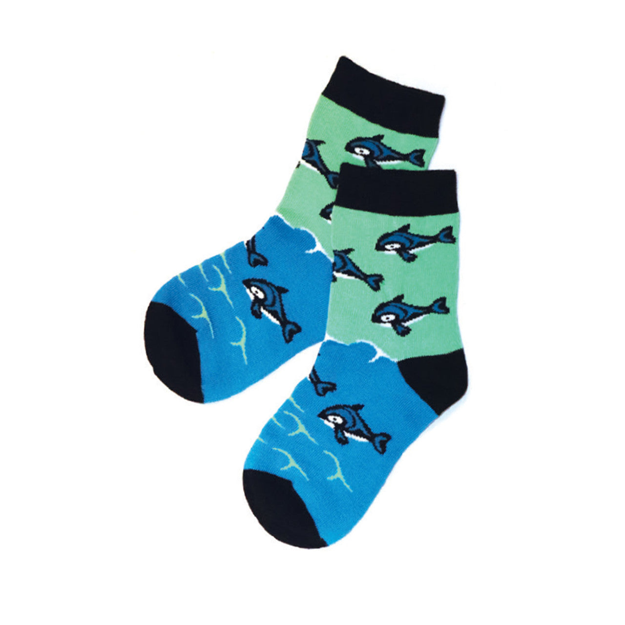 KIDS ART SOCKS - M/L / Simone Diamond Whale - SOCK101L - House of Himwitsa Native Art Gallery and Gifts