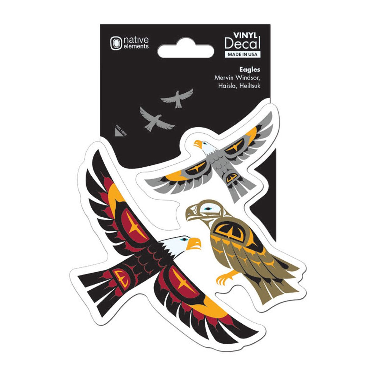 DECALS - Mervin Windsor Eagles - D223 - House of Himwitsa Native Art Gallery and Gifts