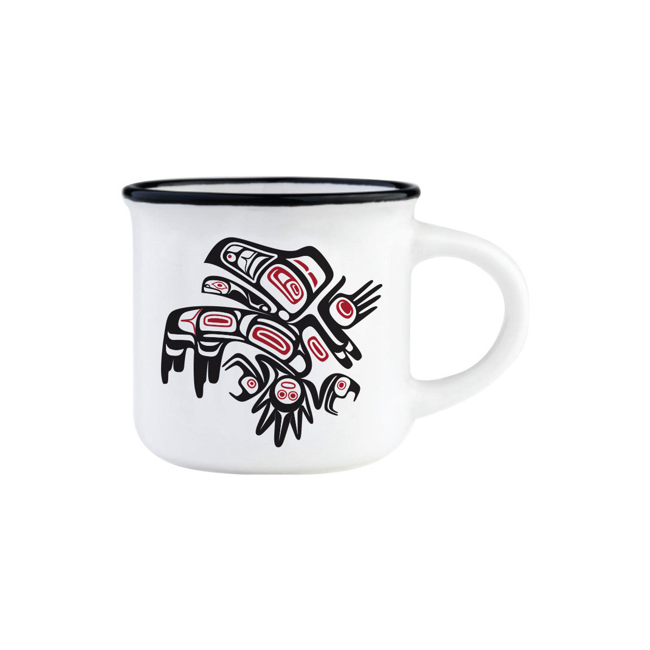 ESPRESSO MUGS - 3oz / Running Raven - ESMUG12 - House of Himwitsa Native Art Gallery and Gifts