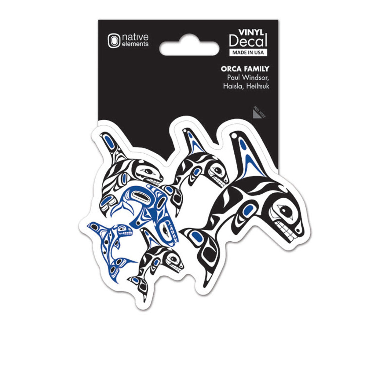 DECALS - Paul Windsor Orca Family - D234 - House of Himwitsa Native Art Gallery and Gifts