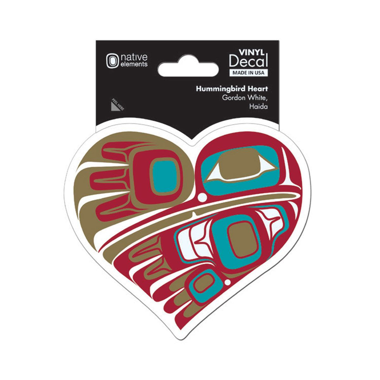 DECALS - Gordon White Hummingbird Heart - D217 - House of Himwitsa Native Art Gallery and Gifts