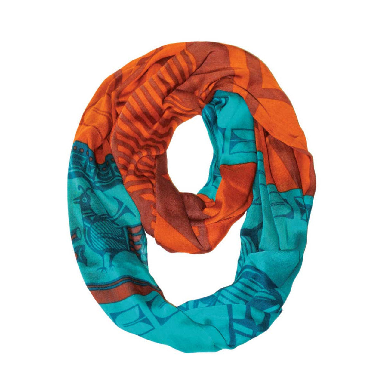 CIRCLE SCARFS - Robert Tenorio Ancestral Spirits - BCSCARF27 - House of Himwitsa Native Art Gallery and Gifts