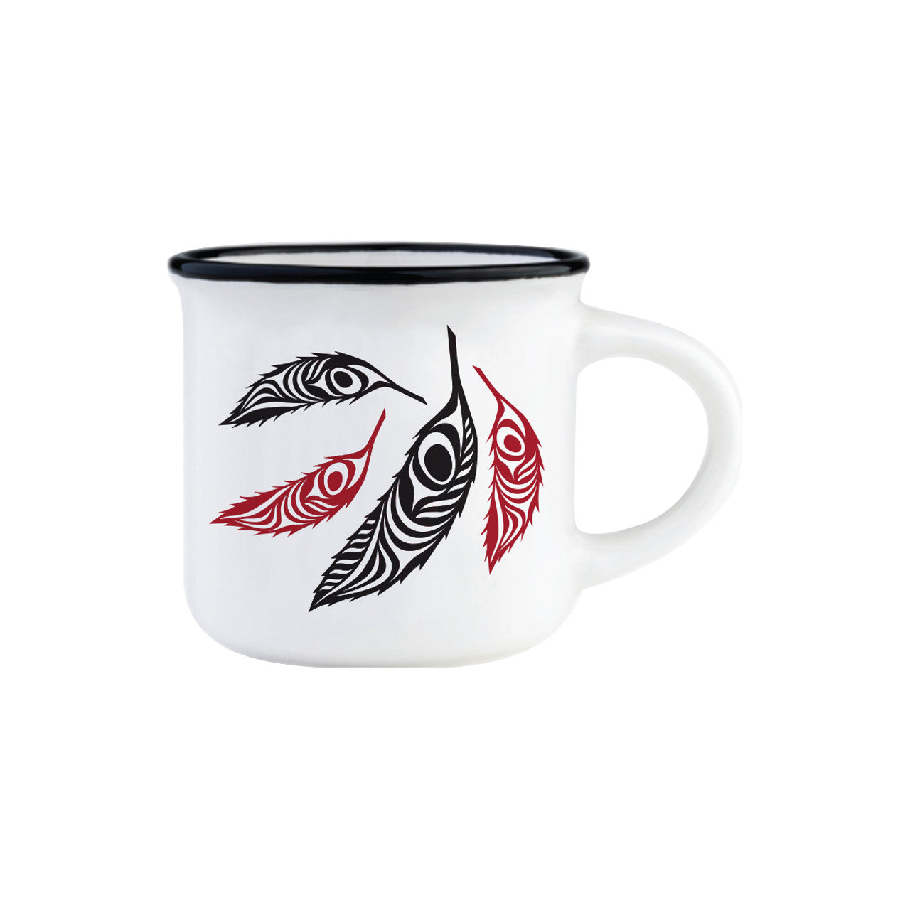 ESPRESSO MUGS - 3oz / Feathers - ESMUG25 - House of Himwitsa Native Art Gallery and Gifts