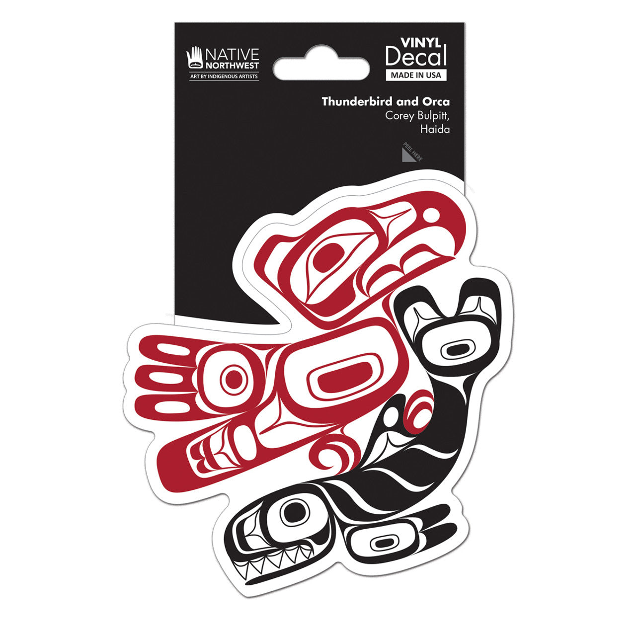 DECALS - Corey Bulpitt Thunderbird and Orca - D241 - House of Himwitsa Native Art Gallery and Gifts