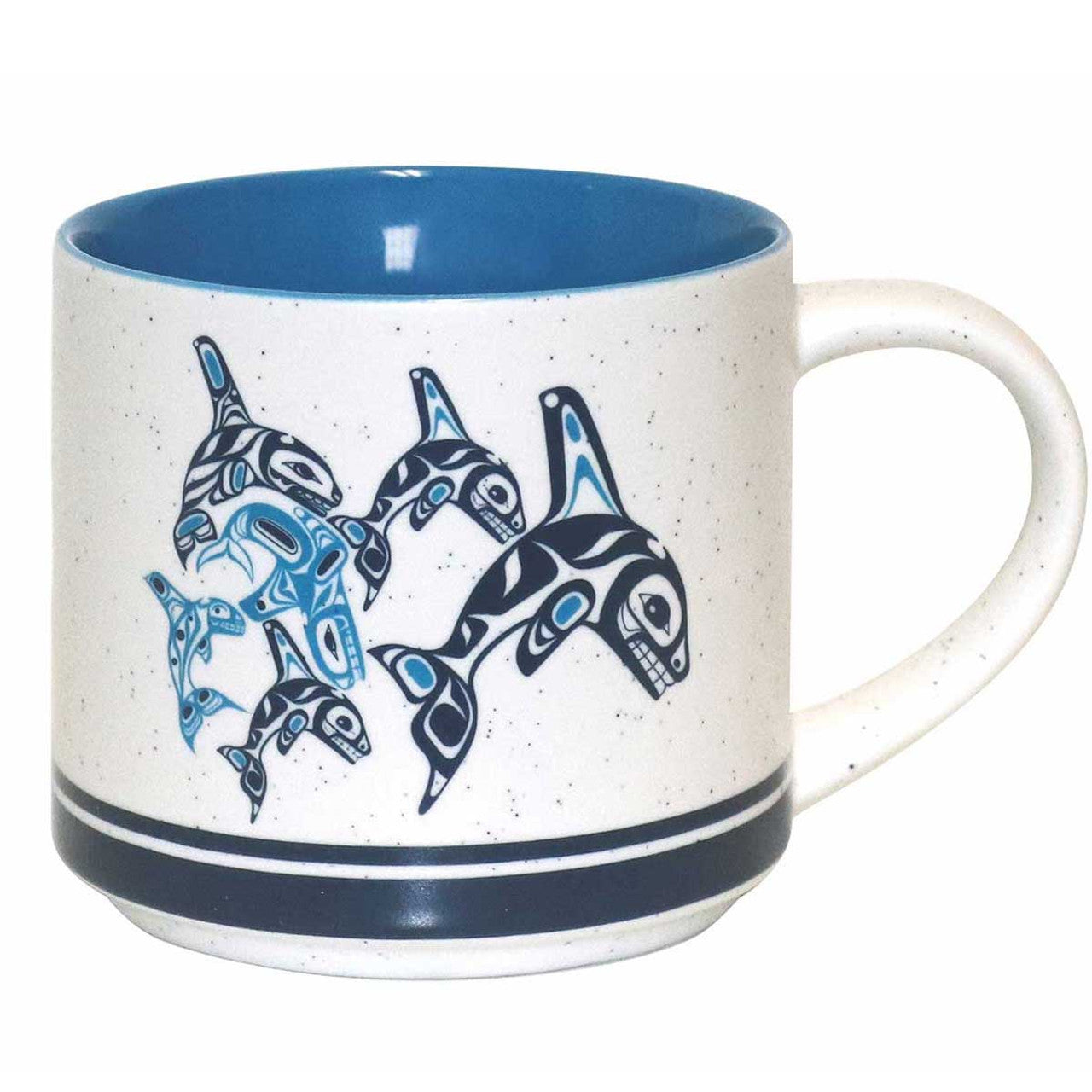 CERAMIC MUGS - 16oz / Orca Family - CMUG19 - House of Himwitsa Native Art Gallery and Gifts