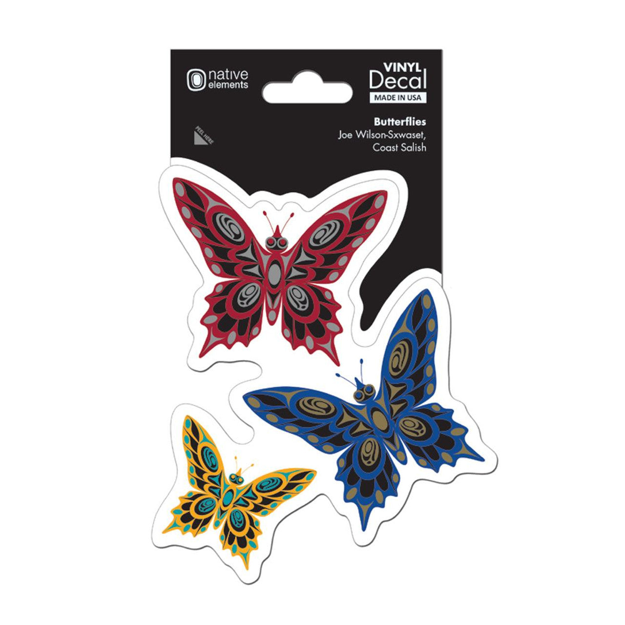 DECALS - Joe Wilson-Sxwaset Butterflies - D219 - House of Himwitsa Native Art Gallery and Gifts