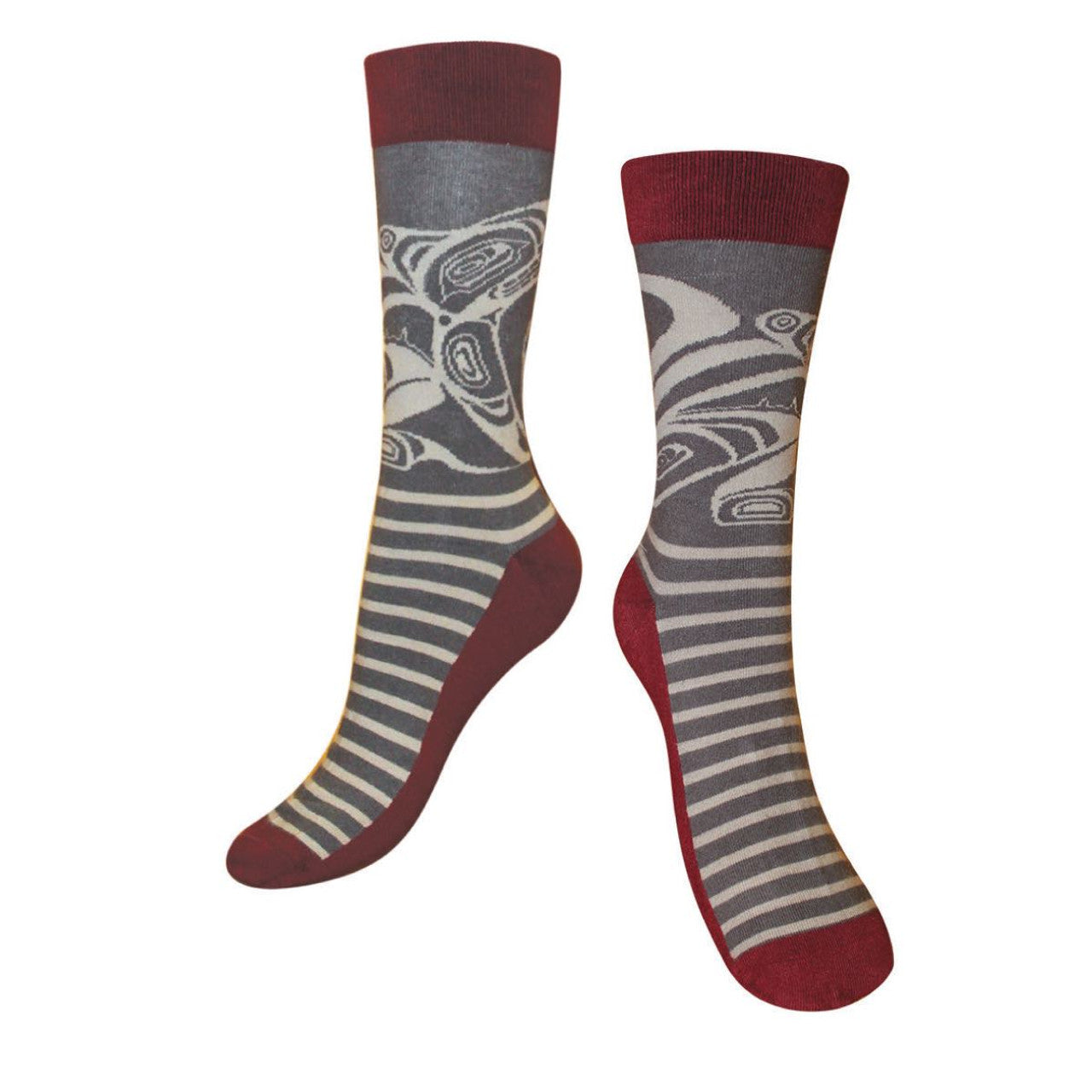 ART SOCKS - M/L / Trevor Angus-Wolf/SOCK22 - SOCK22L - House of Himwitsa Native Art Gallery and Gifts