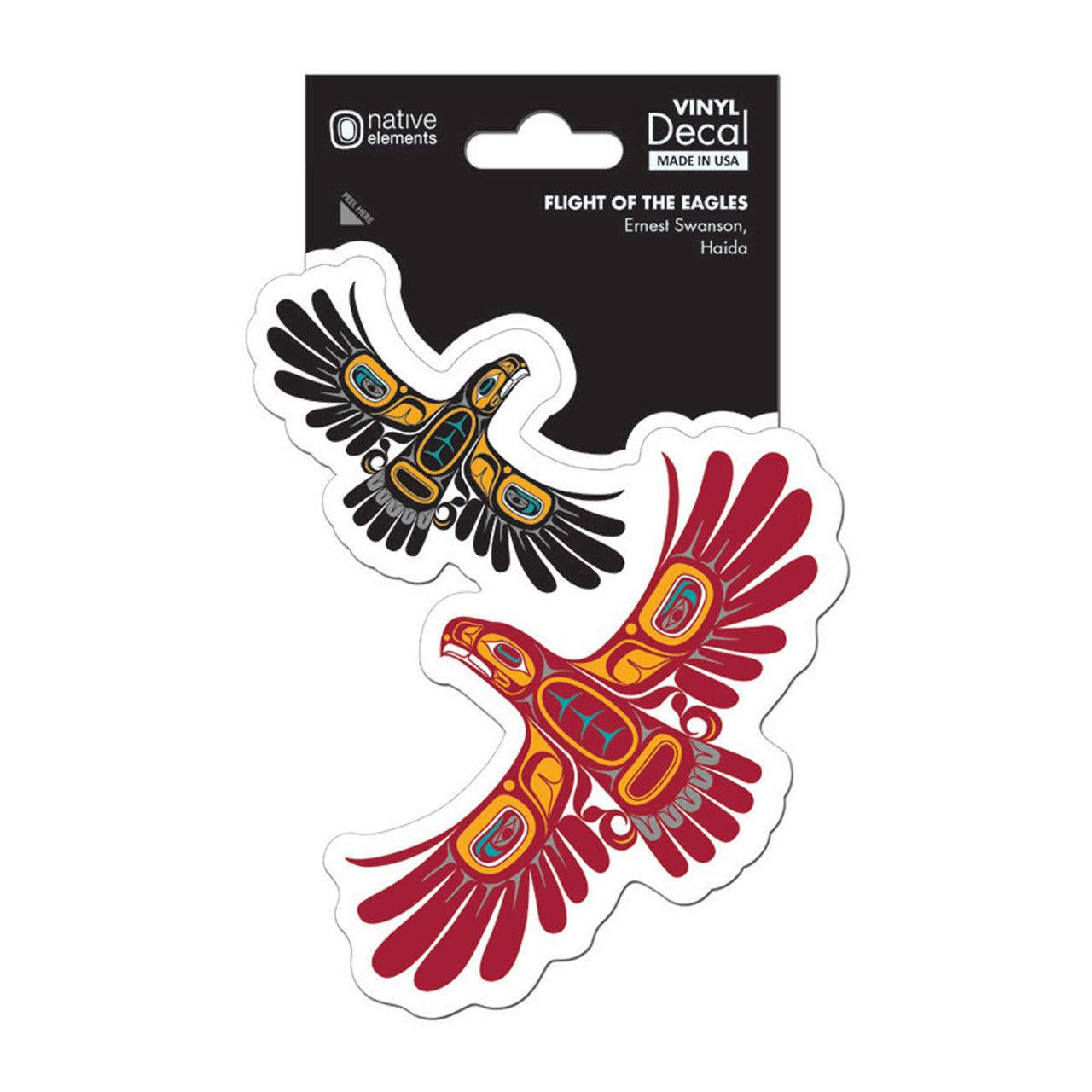 DECALS - Ernest Swanson Flight Of The Eagles - D209 - House of Himwitsa Native Art Gallery and Gifts