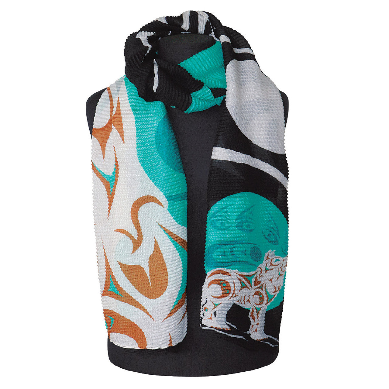 ECO SCARFS - Howling Wolf - ESCARF20 - House of Himwitsa Native Art Gallery and Gifts