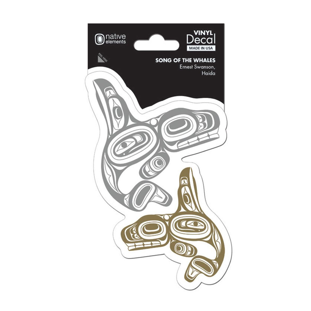 DECALS - Ernest Swanson Song The Whale - D211 - House of Himwitsa Native Art Gallery and Gifts