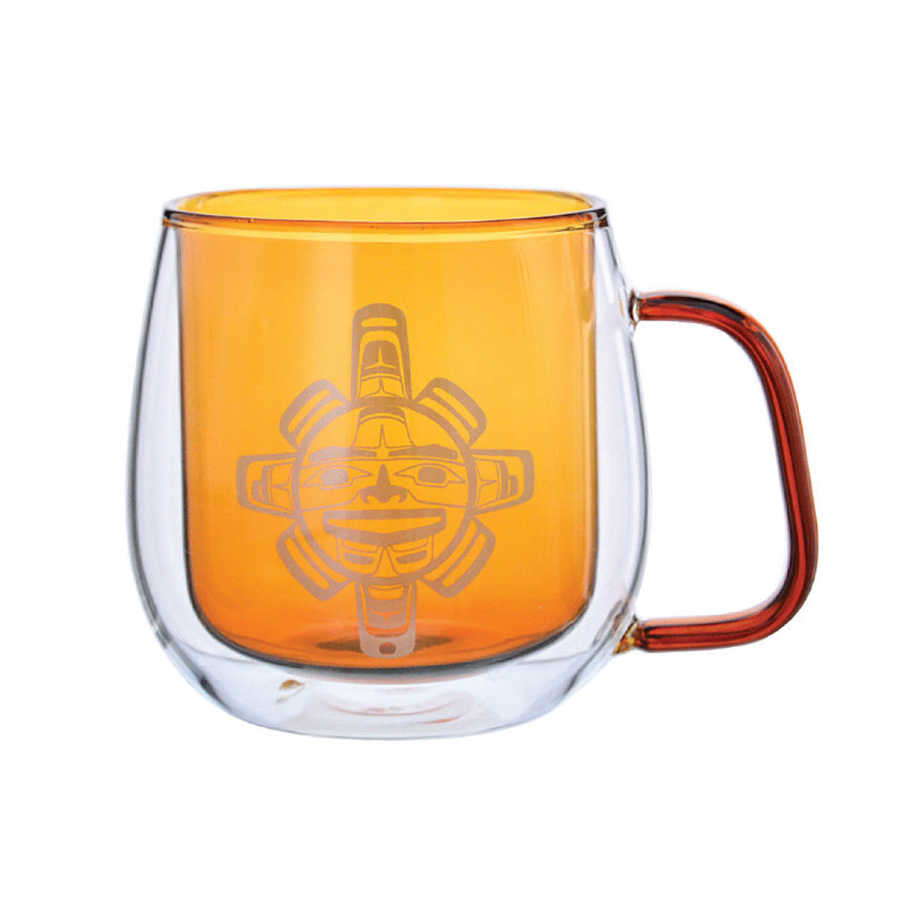DOUBLE-WALLED COLOURED GLASS MUGS
