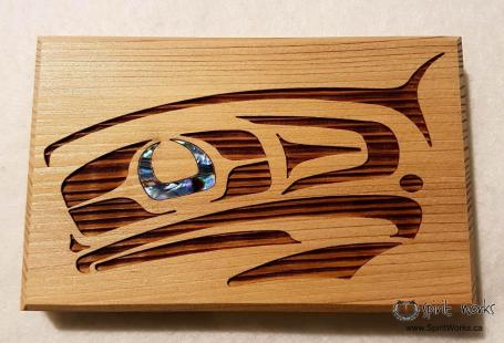 Corrine Hunt Cedar Raven Plaque - House of Himwitsa Native Art Gallery and Gifts