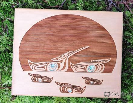 Shain Jackson Cedar Loon Plaque - Spirit Works Limited - Plaques - House of Himwitsa Art Gallery