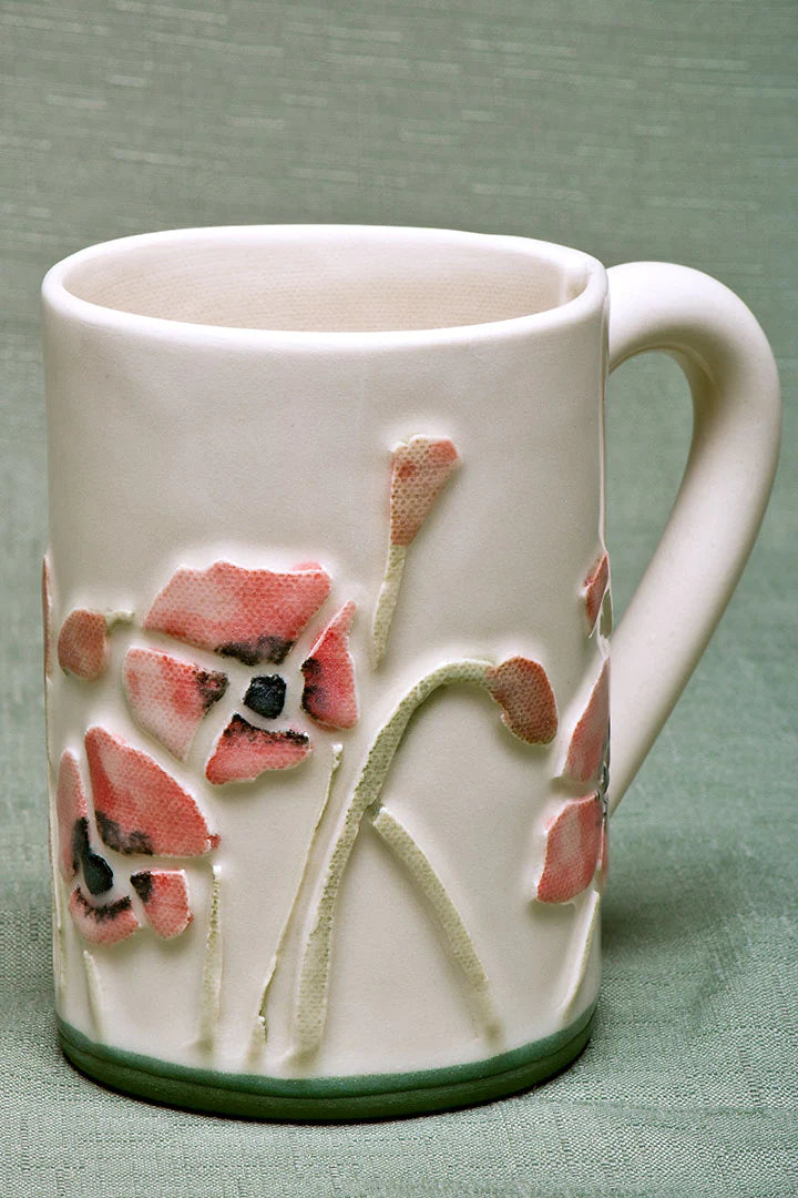 Susan Robertson Mug Poppy - Susan Robertson Mug Poppy -  - House of Himwitsa Native Art Gallery and Gifts