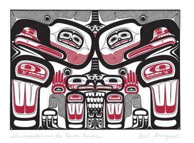 Matted Art Card Carl Stromquist Thunderbird Haida - Matted Art Card Carl Stromquist Thunderbird Haida -  - House of Himwitsa Native Art Gallery and Gifts