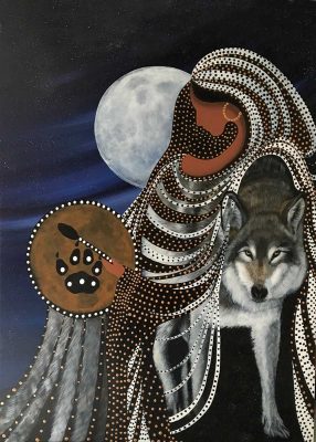 MATTED ART CARDS BETTY ALBERT - Shape Shifter - POD1620M - House of Himwitsa Native Art Gallery and Gifts