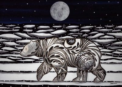 MATTED ART CARDS BETTY ALBERT - On The Edge - POD1899M - House of Himwitsa Native Art Gallery and Gifts
