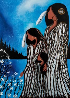 MATTED ART CARDS BETTY ALBERT - The Gathering - POD2428M - House of Himwitsa Native Art Gallery and Gifts