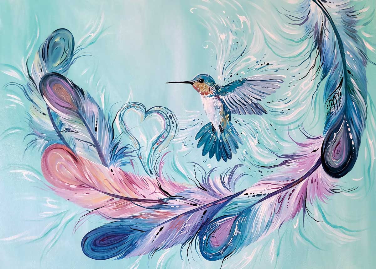 Diamond Art Hummingbird Feathers - Diamond Art Hummingbird Feathers -  - House of Himwitsa Native Art Gallery and Gifts