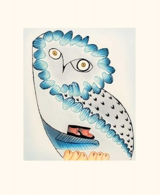 MATTED ART CARDS NINGIUKULU TEEVEE - Owl Bequest - POD2756M - House of Himwitsa Native Art Gallery and Gifts