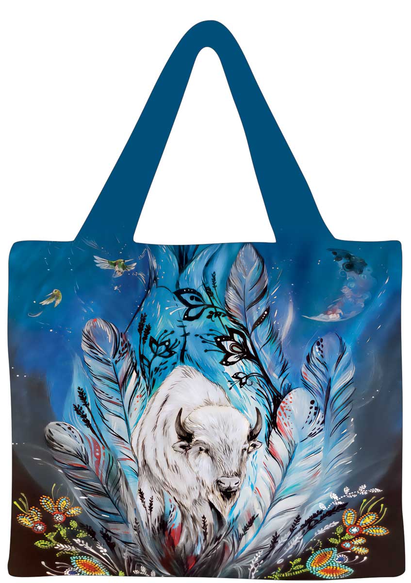 Reusable Shopping Bag Buffalo Spirit - Reusable Shopping Bag Buffalo Spirit -  - House of Himwitsa Native Art Gallery and Gifts