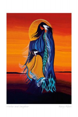 MATTED ART CARDS BETTY ALBERT - Mother Daughter - POD986M - House of Himwitsa Native Art Gallery and Gifts