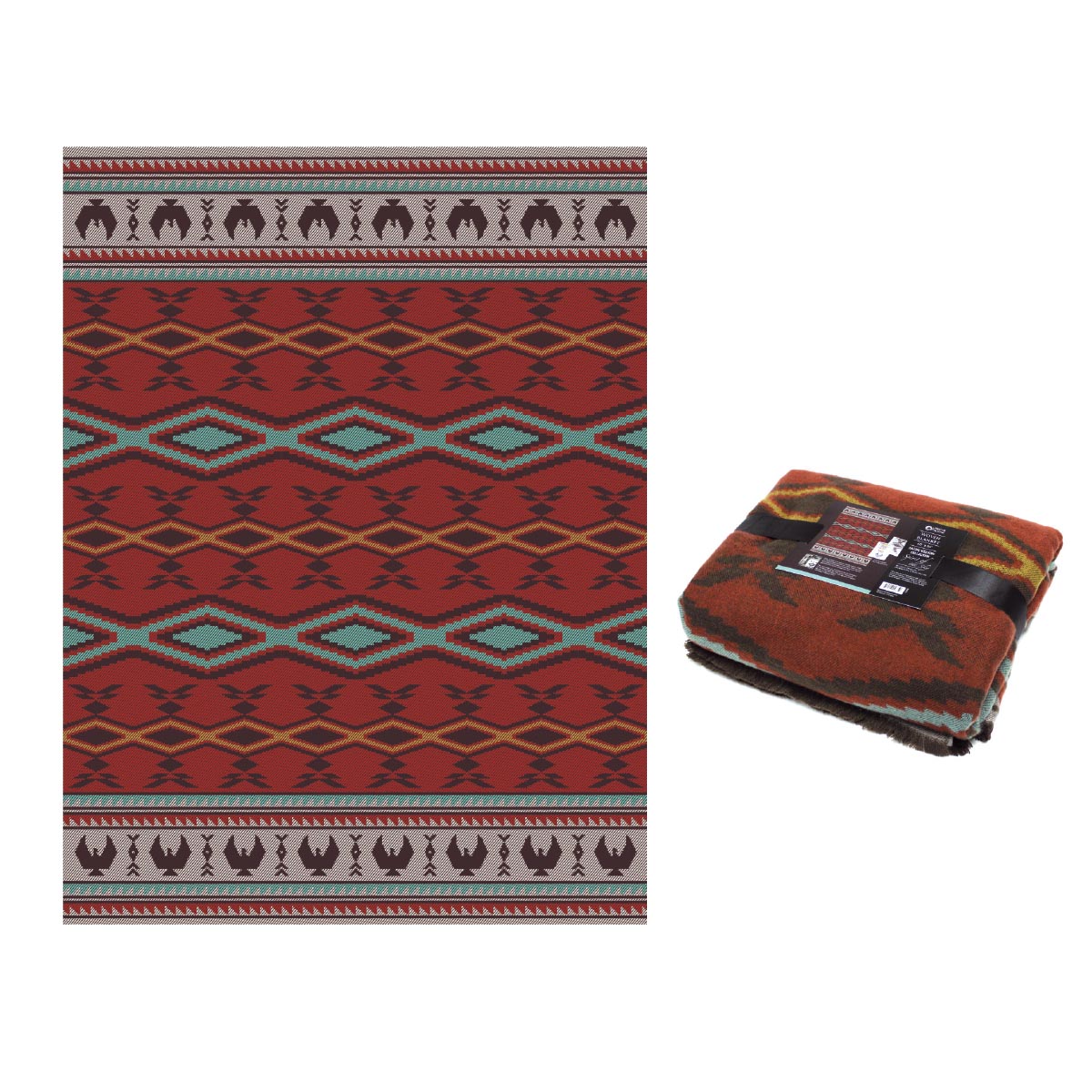 Woven Blanket Leila Morgan Spirit Of The Sky - Woven Blanket Leila Morgan Spirit Of The Sky -  - House of Himwitsa Native Art Gallery and Gifts