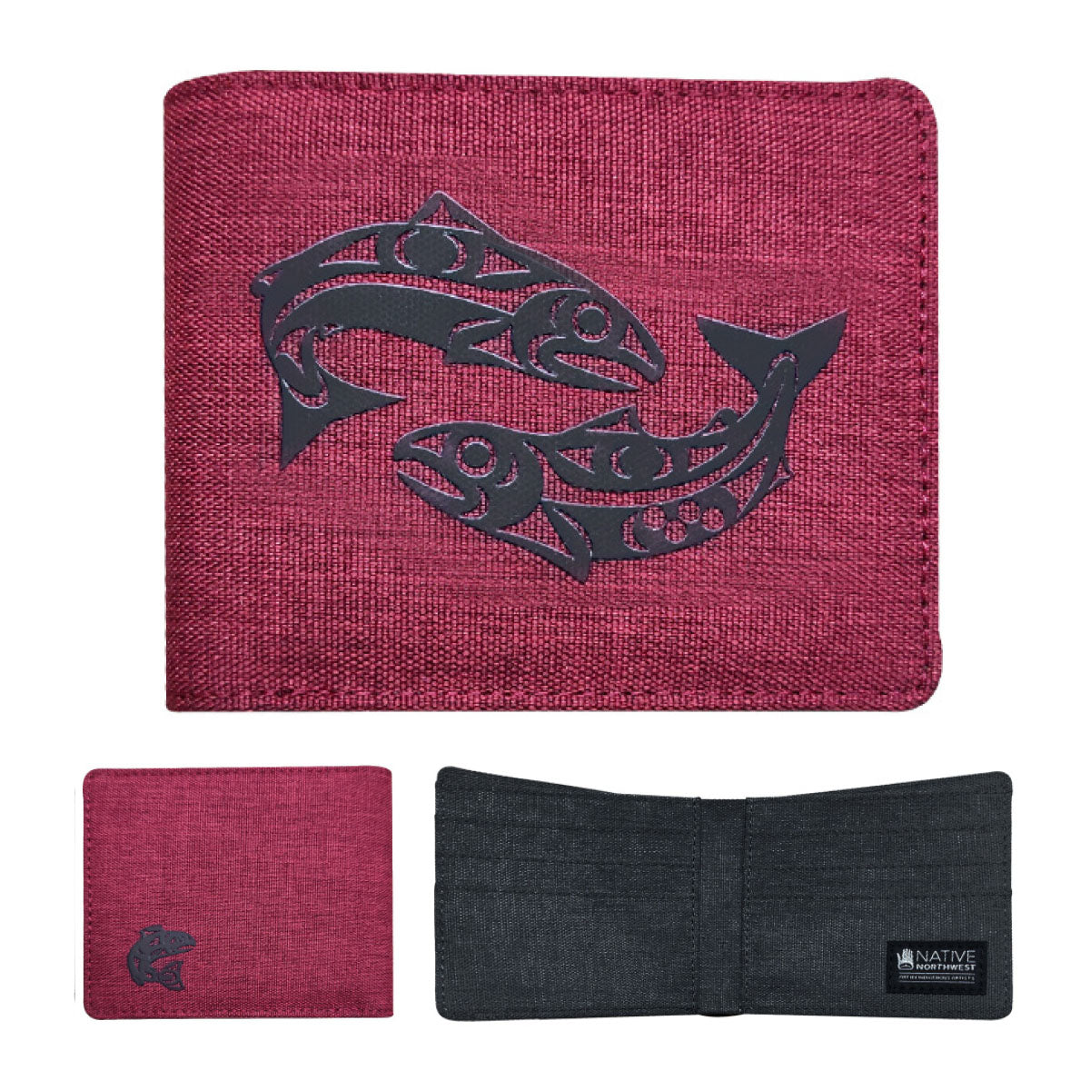 Wallet Salmon Red - Wallet Salmon Red -  - House of Himwitsa Native Art Gallery and Gifts
