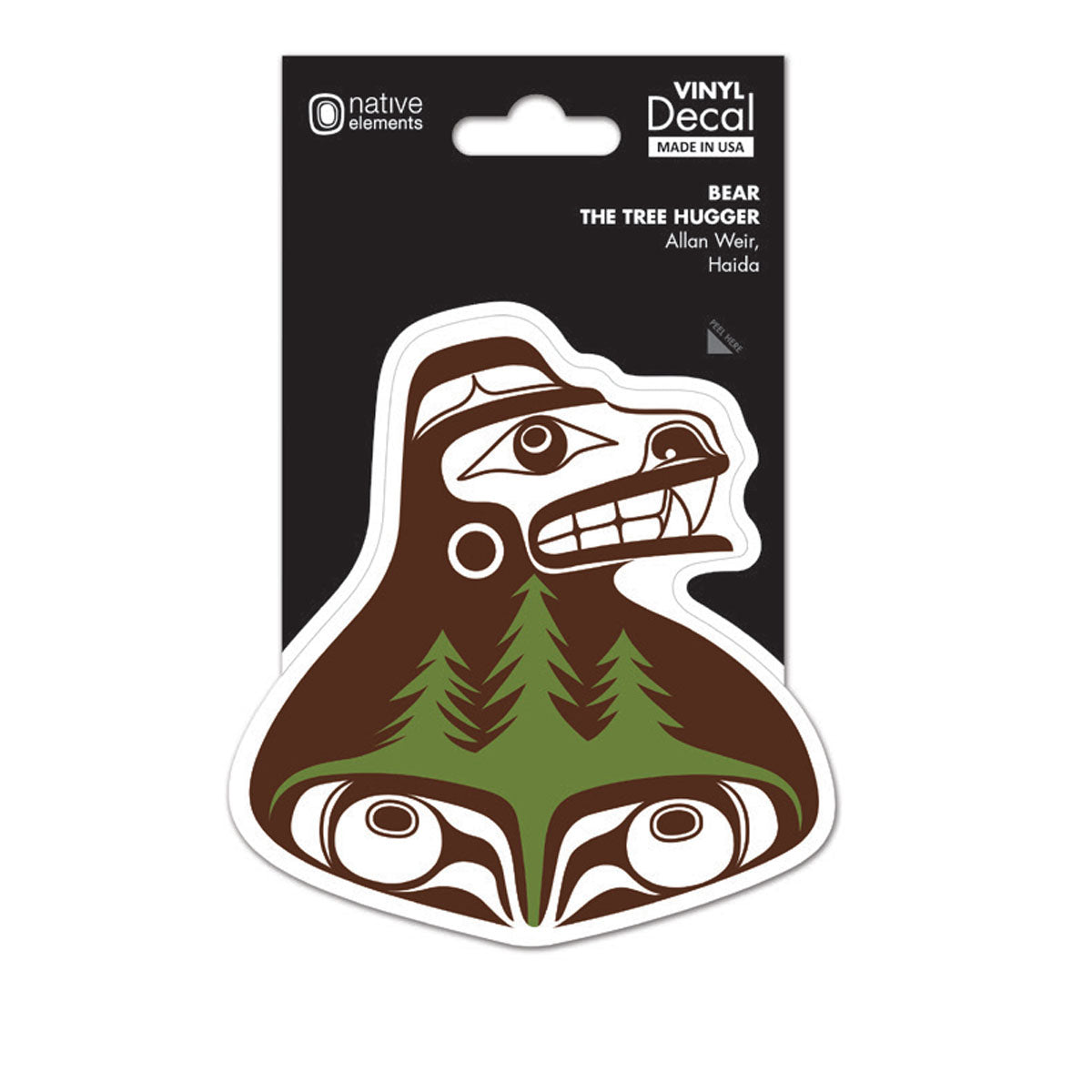 DECALS - Allen Weir Bear The Tree Hugger - D236 - House of Himwitsa Native Art Gallery and Gifts