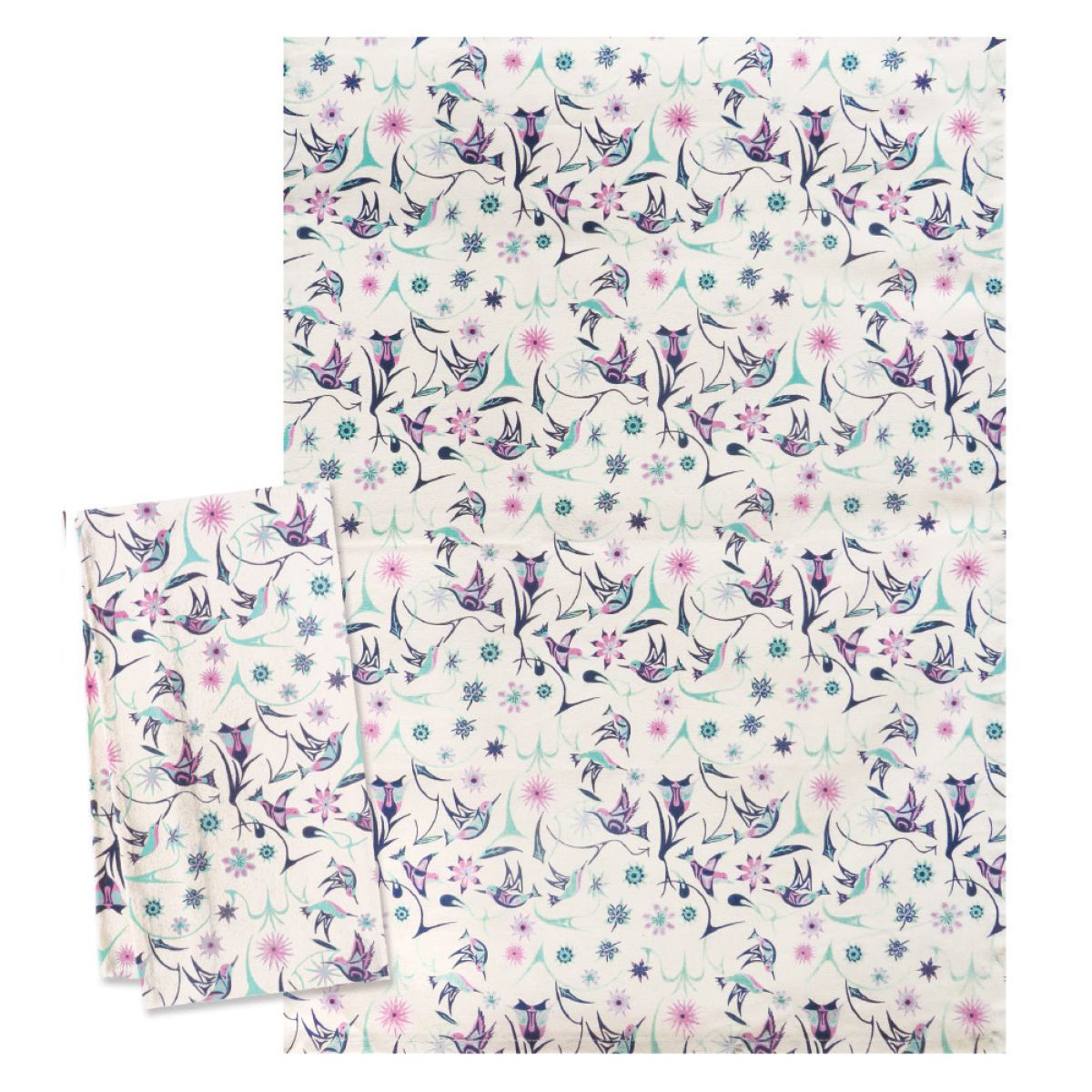 Tea Towel Hummingbirds - Tea Towel Hummingbirds -  - House of Himwitsa Native Art Gallery and Gifts