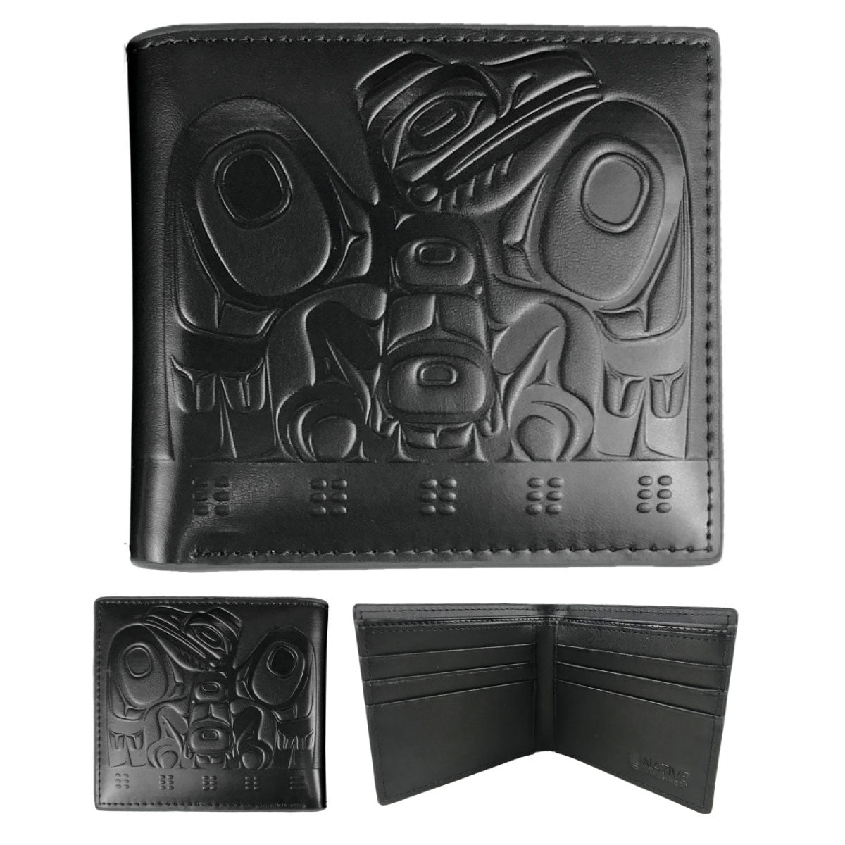 Leather Wallet Allen Weir Raven Box - Leather Wallet Allen Weir Raven Box -  - House of Himwitsa Native Art Gallery and Gifts