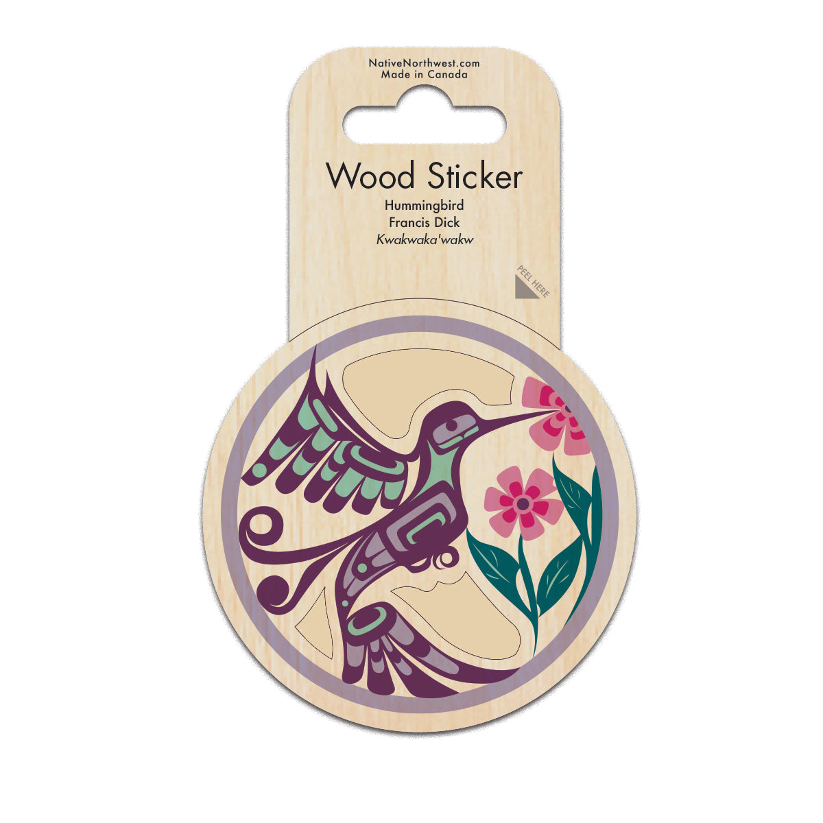 Wood Stickers Hbird - Wood Stickers Hbird -  - House of Himwitsa Native Art Gallery and Gifts