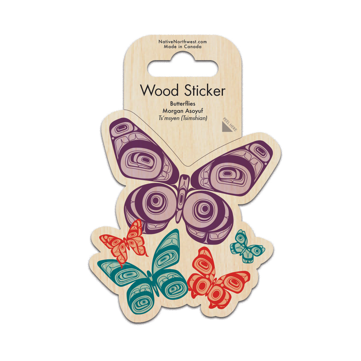 Wood Sticker Butterflies - Wood Sticker Butterflies -  - House of Himwitsa Native Art Gallery and Gifts