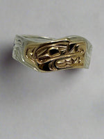 Ron Jackson 5/16 14k Overlay Wave Rings - Ron Jackson - Gold Ring - House of Himwitsa Art Gallery