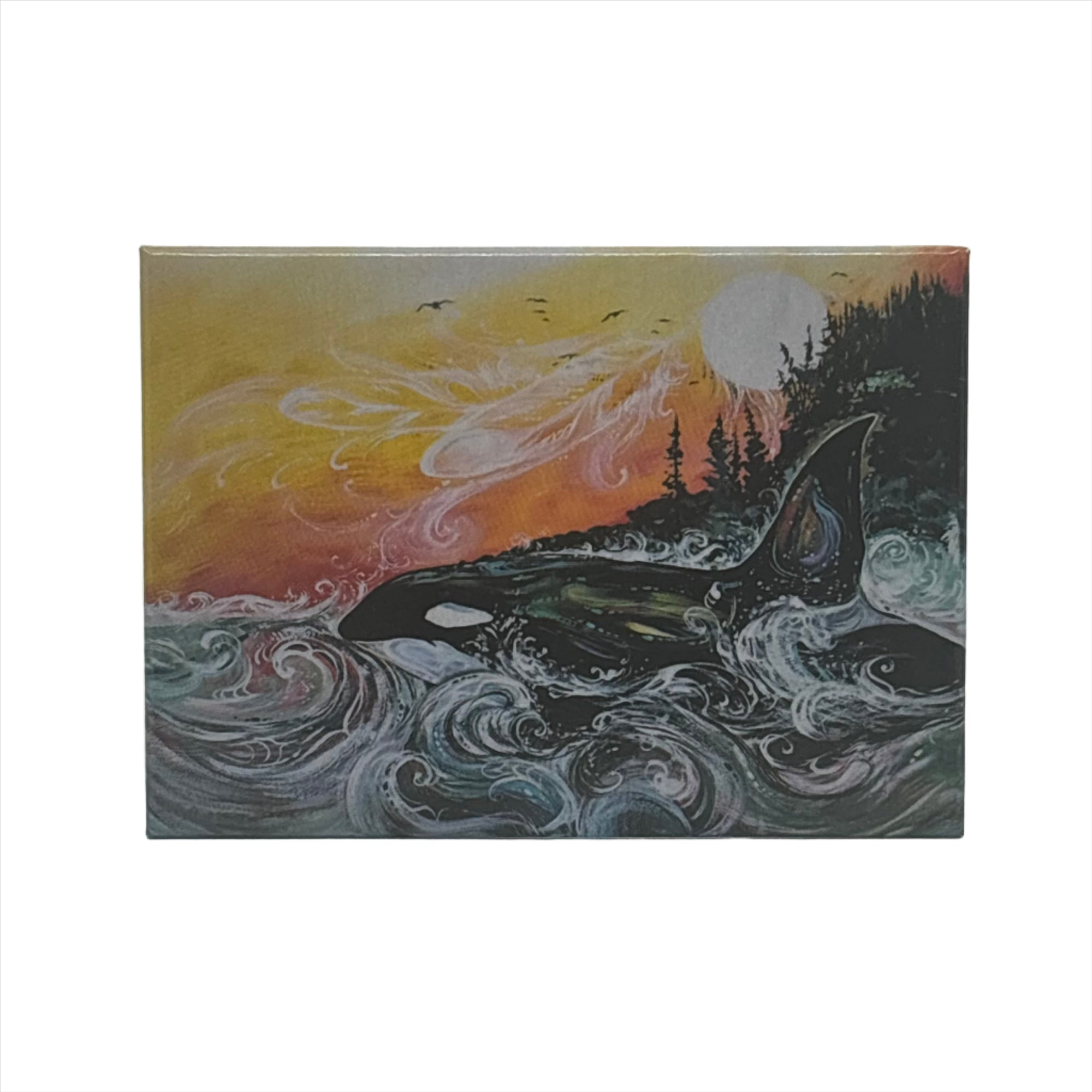 Magnet Carla Joseph Killer Whale Sunset - Canadian Art Prints Inc. - Magnet - House of Himwitsa Art Gallery