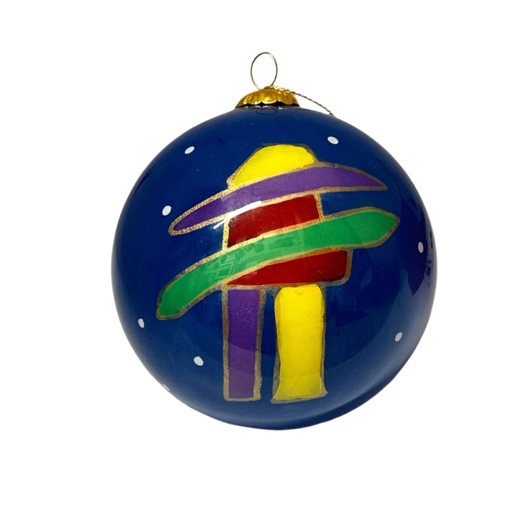 Ornament Dawn Oman Inukshuk 3.5" Diameter -  - Ornament - House of Himwitsa Art Gallery