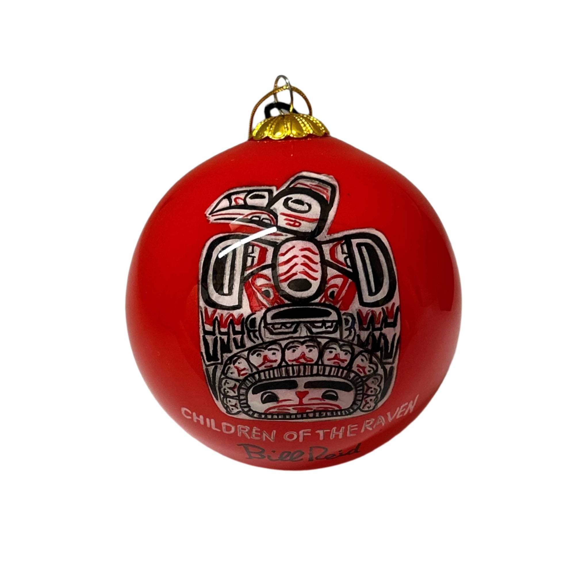 Ornament Bill Reid Children of Raven Red 3" Diameter -  - Ornament - House of Himwitsa Art Gallery
