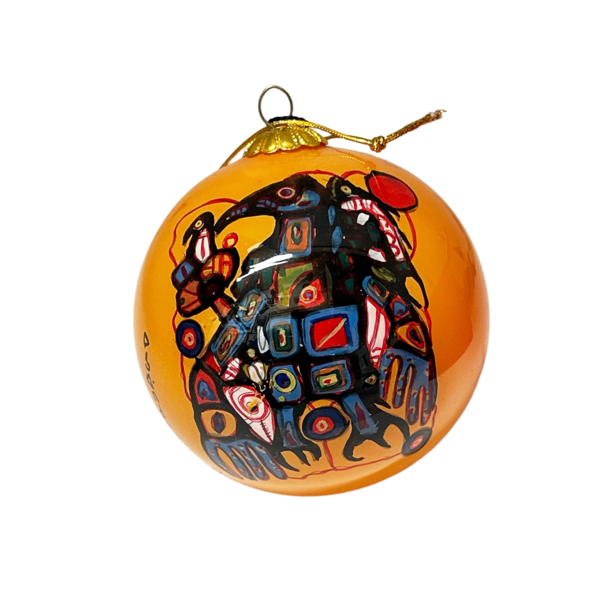Ornament Norval Morissaeu Man Changes Into Thunderbird 3" Diameter -  - Ornament - House of Himwitsa Art Gallery