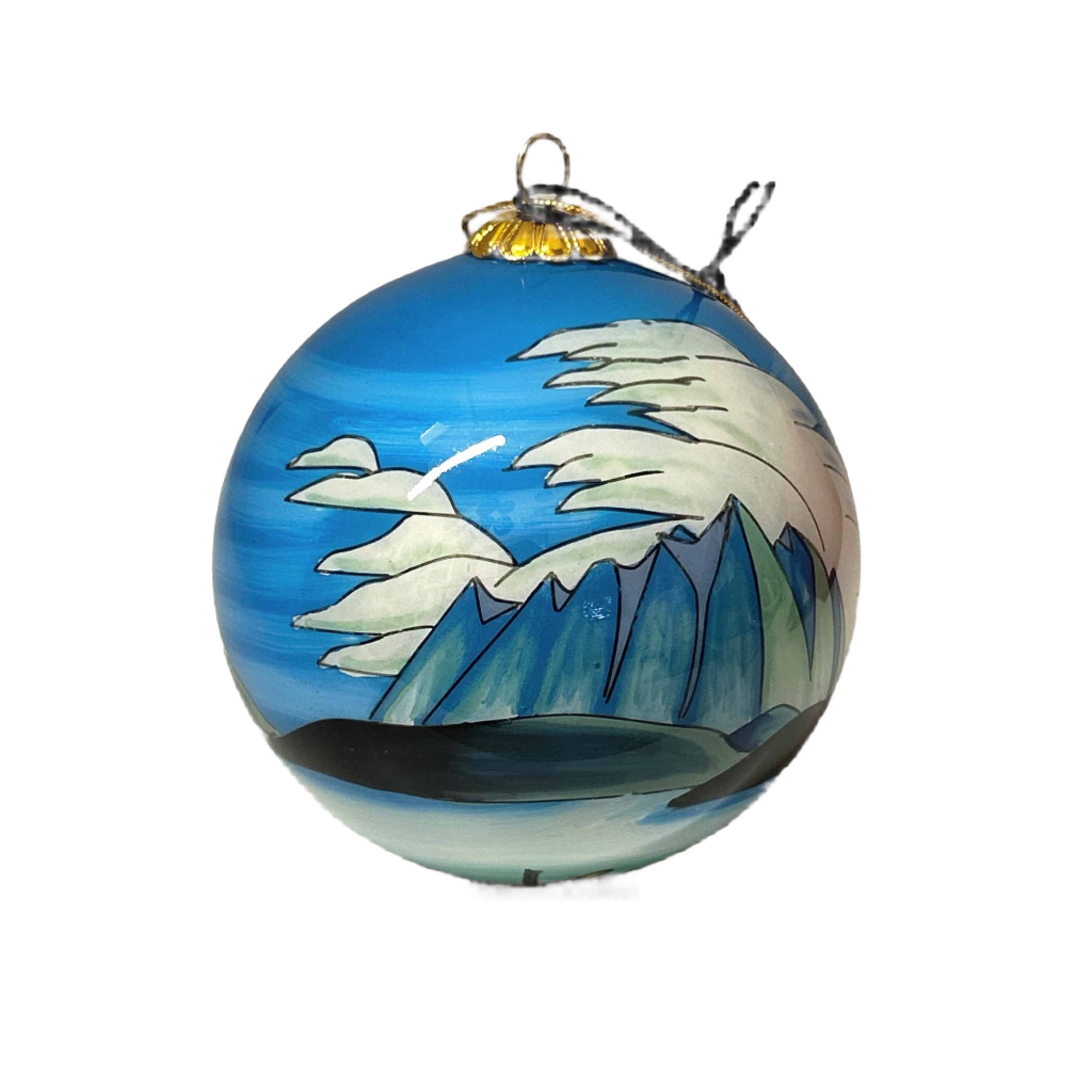 Ornament Lawren Harris Lake & Mountains 3" Diameter -  - Ornament - House of Himwitsa Art Gallery