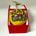 Ornament Norval Morisseau Floral On Yellow 3" Diameter -  - Ornament - House of Himwitsa Art Gallery