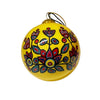 Ornament Norval Morisseau Floral On Yellow 3" Diameter