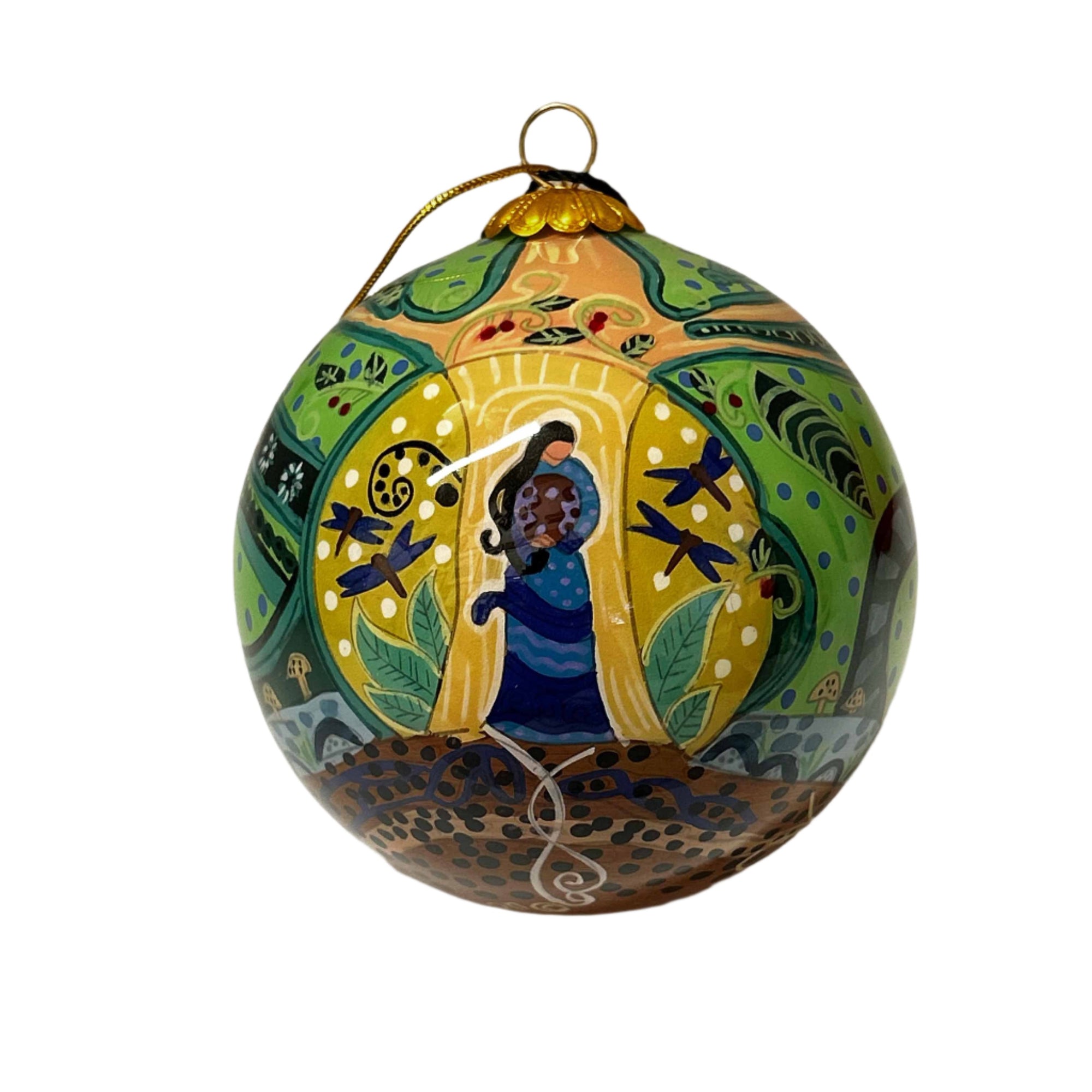 Ornament Leah Dorion Strong Earth Woman 3" Diameter