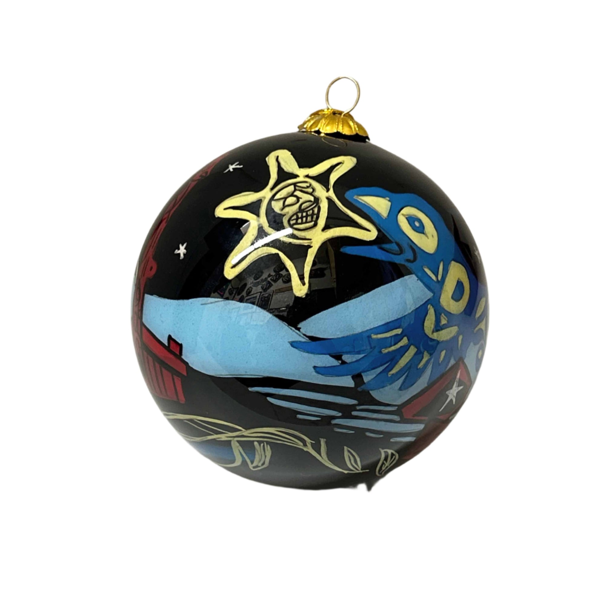 Ornament Bill Helin Raven 3.5" Diameter -  - Ornament - House of Himwitsa Art Gallery