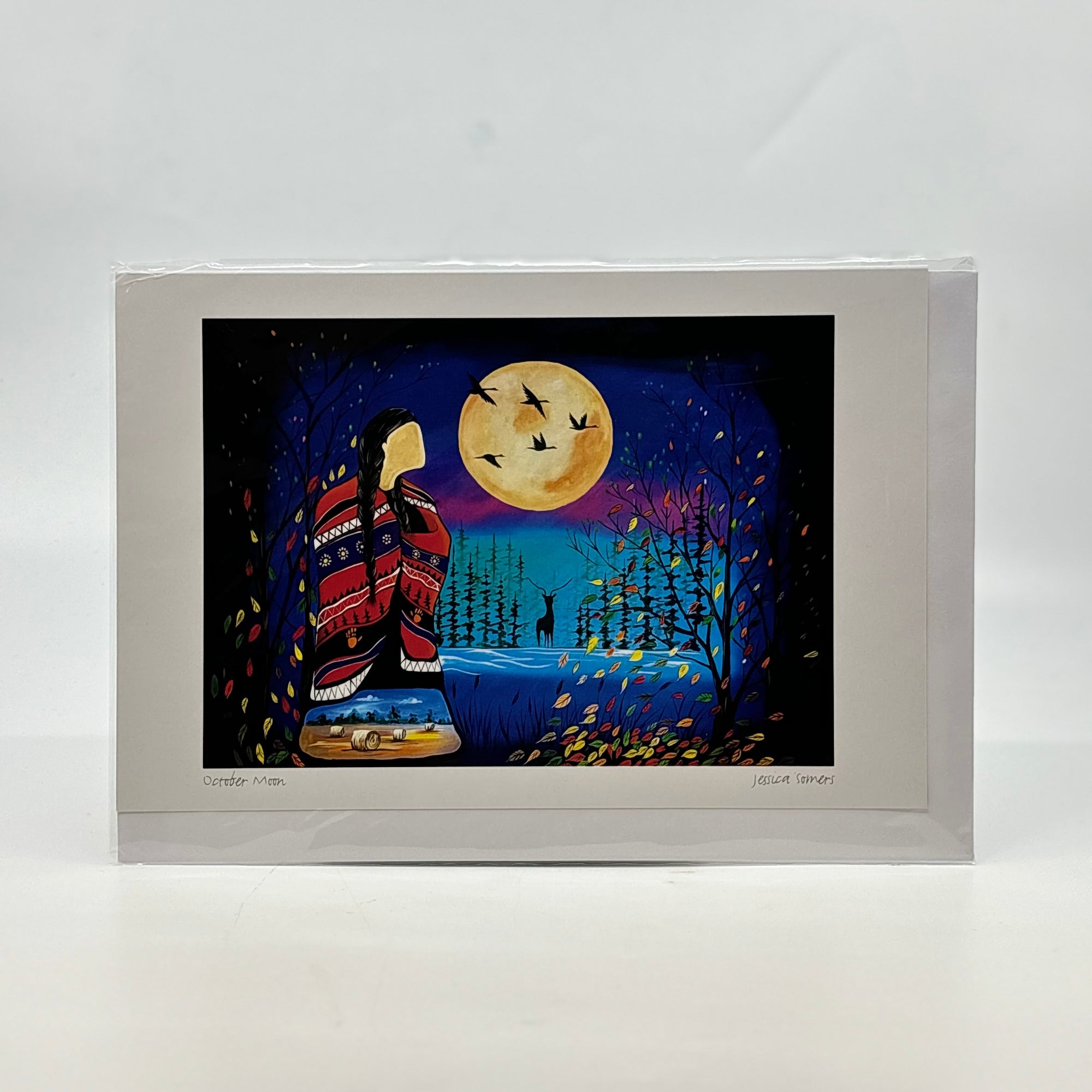 Art Card Jessica Somers October Moon - Canadian Art Prints Inc. - Art Card - House of Himwitsa Art Gallery