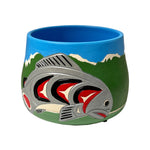 Stewart Jacobs Pottery Medium Salmon - Jacobs Stewart - pottery - House of Himwitsa Art Gallery
