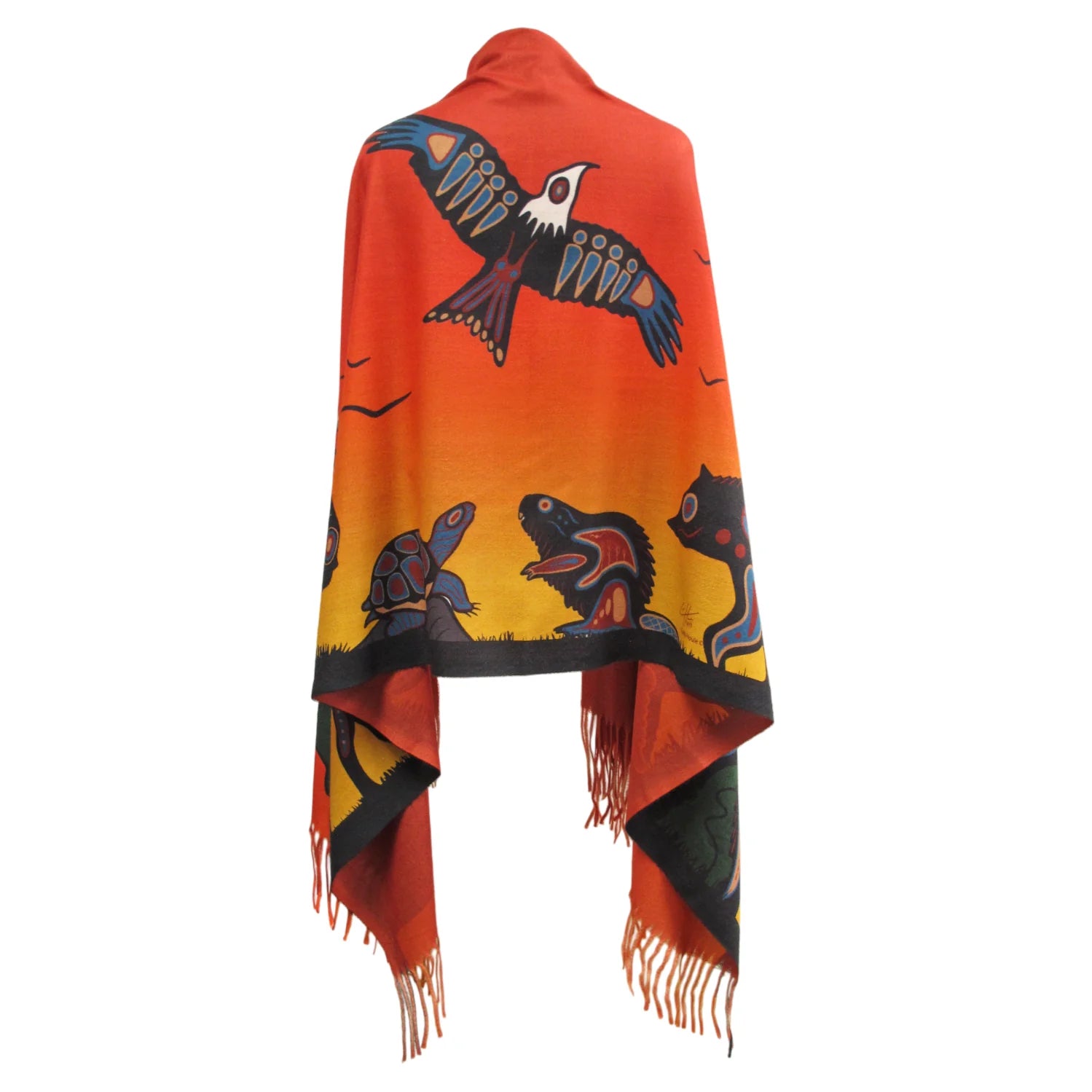 Eco Shawl Cody Houle Seven Grandfather Teachings -  - SHAWL - House of Himwitsa Art Gallery