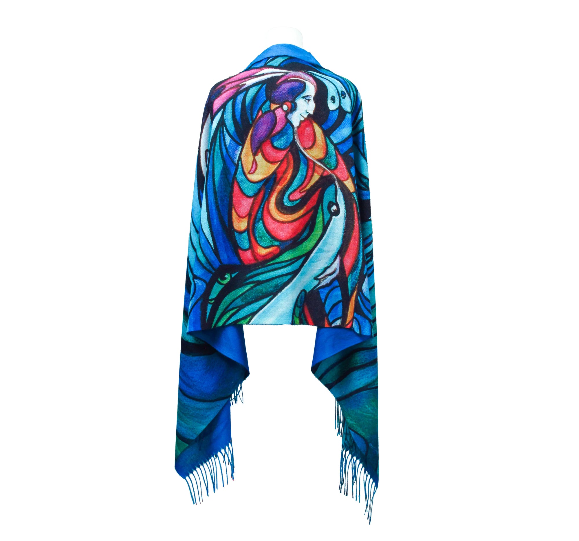 Eco Shawl Don Chase Spirit Fish -  - SHAWL - House of Himwitsa Art Gallery