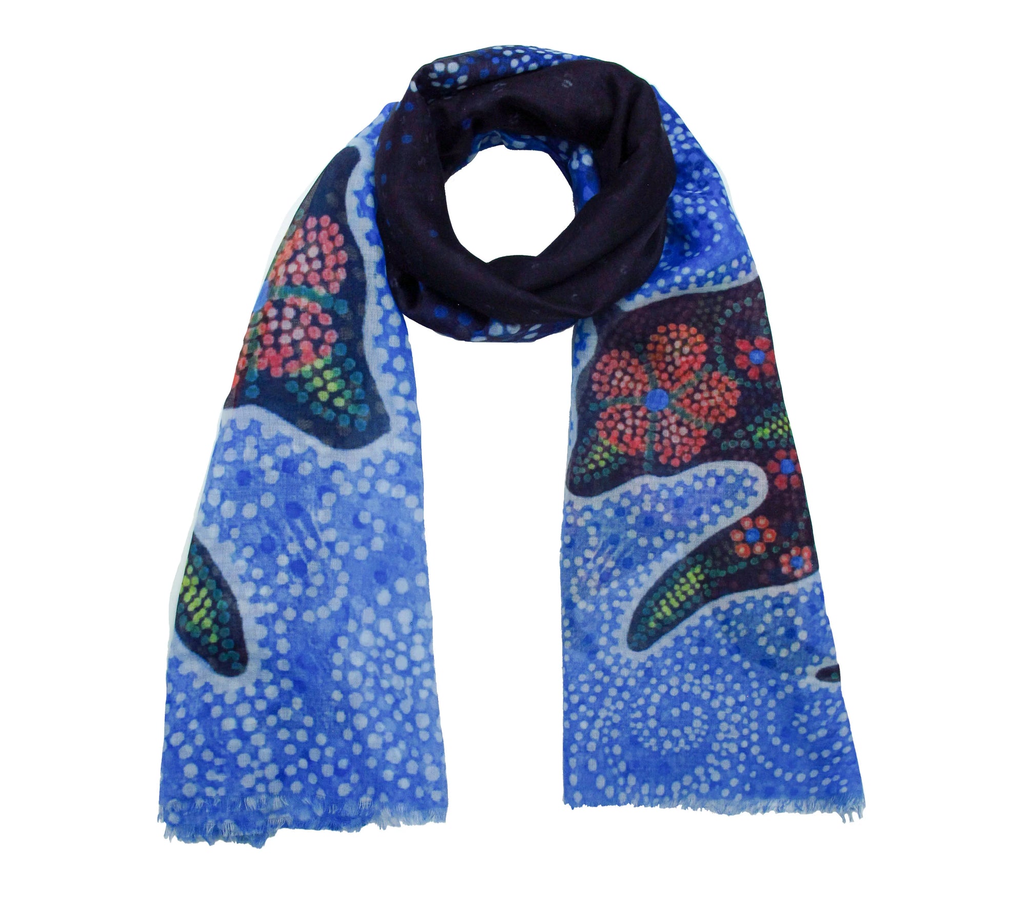 Eco Scarf Kim McDonough Celestial Bear SCAN -  - Scarfs - House of Himwitsa Art Gallery